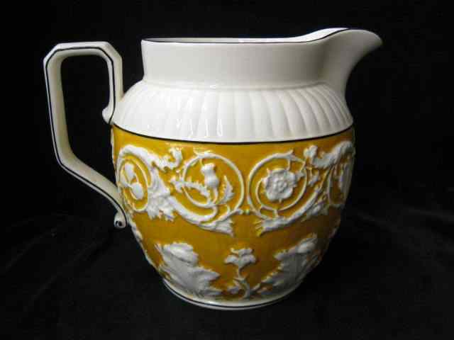 Appraisal: Wedgwood Porcelain Pitcher raised floral fauna '' excellent