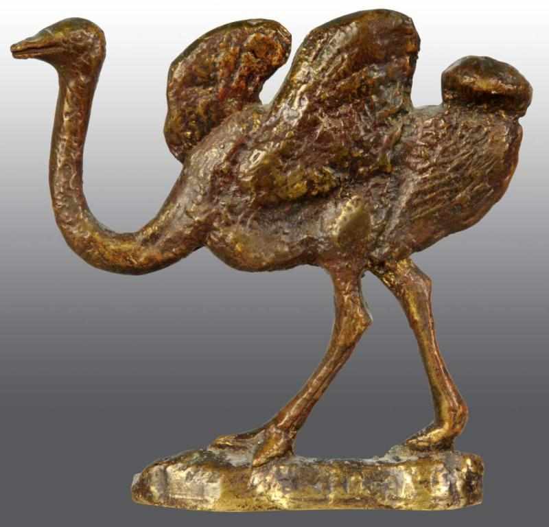 Appraisal: Cast Brass Ostrich Doorstop Condition Very Good Size - x