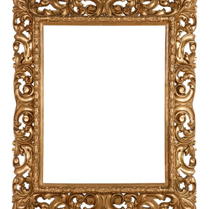 Appraisal: An Italian Baroque Style Giltwood Mirror Frame or Picture Frame