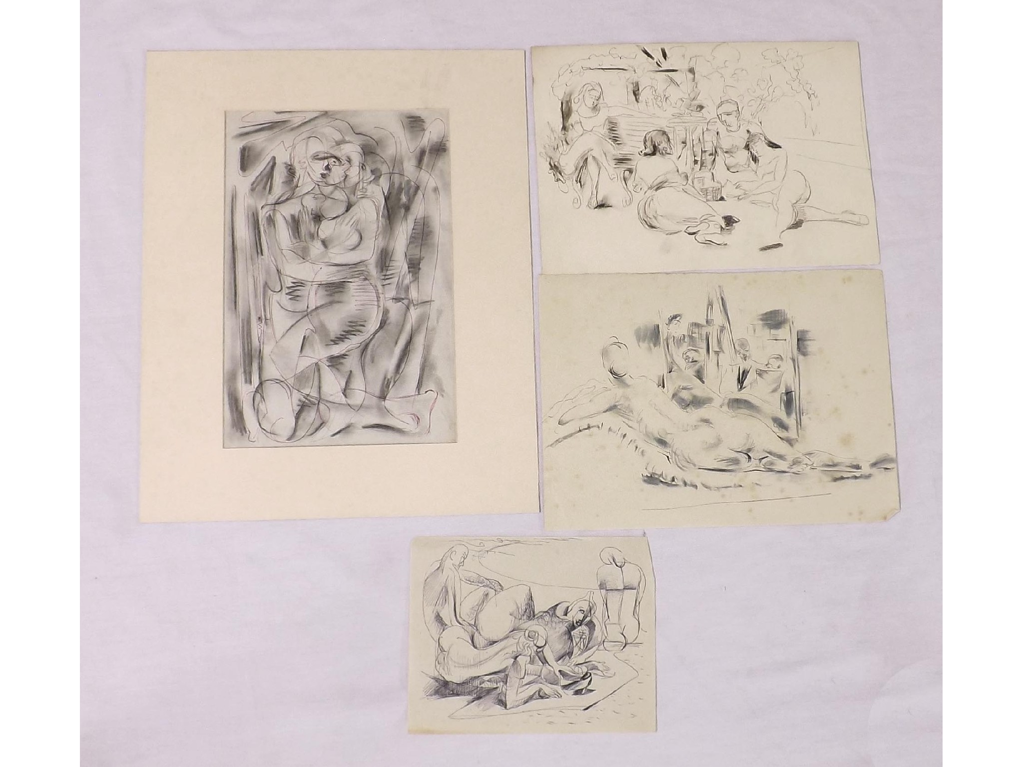 Appraisal: Georg Mayer-Marton - - four figural studies to include a