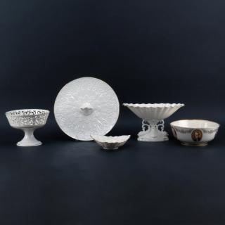 Appraisal: Grouping of Five Lenox Porcelain Tabletop Items Grouping of Five