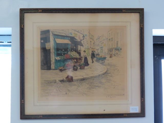 Appraisal: T F Simon etching French market pencil signed image area