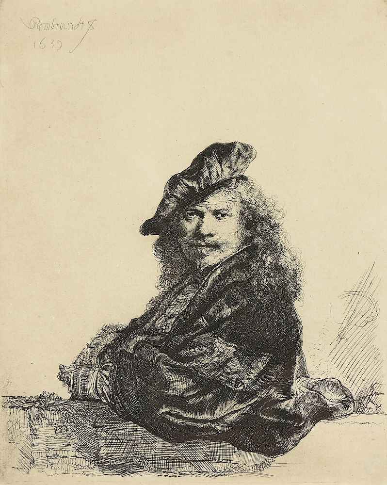 Appraisal: after REMBRANDT VAN RIJN Dutch - A PRINT Self Portrait