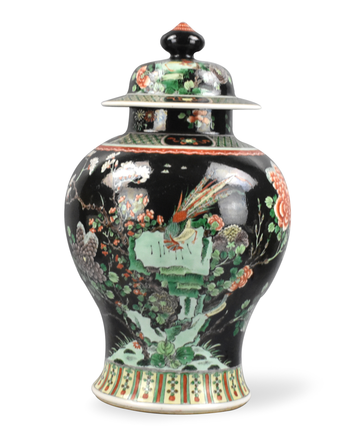 Appraisal: A Chinese famille noir covered jar dating to the th