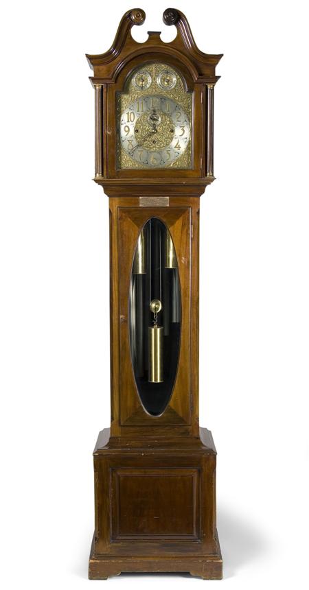 Appraisal: A late Victorian mahogany chiming longcase clock the fretted gilt