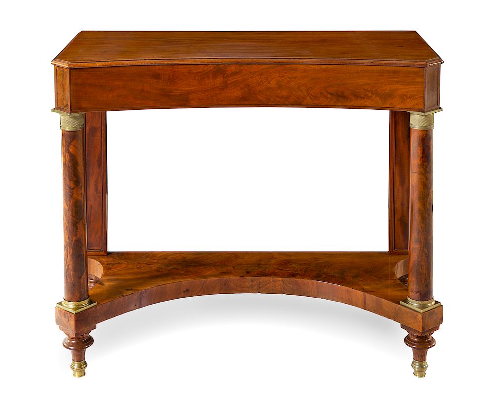 Appraisal: An Empire Style Mahogany Console Table An Empire Style Mahogany