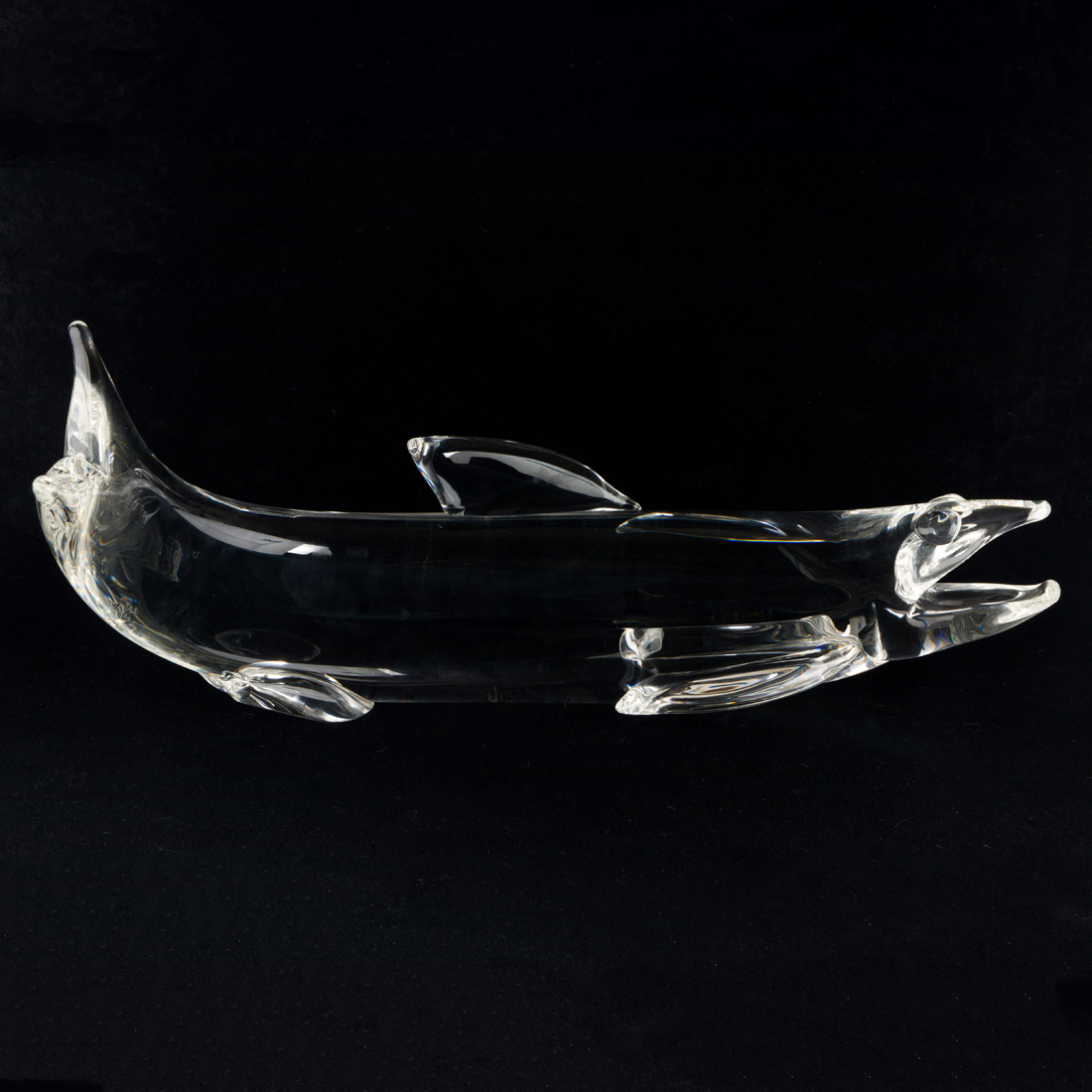 Appraisal: A STEUBEN GLASS SALMON DESIGNED BY JAMES HOUSTON A Steuben