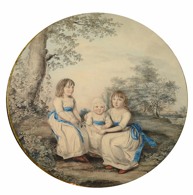 Appraisal: CIRCLE OF HENRY EDRIDGE - Three children of the Shillingford