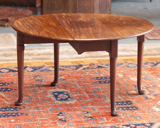 Appraisal: Queen Anne-style Walnut Gateleg Table high wide deep ea leaf