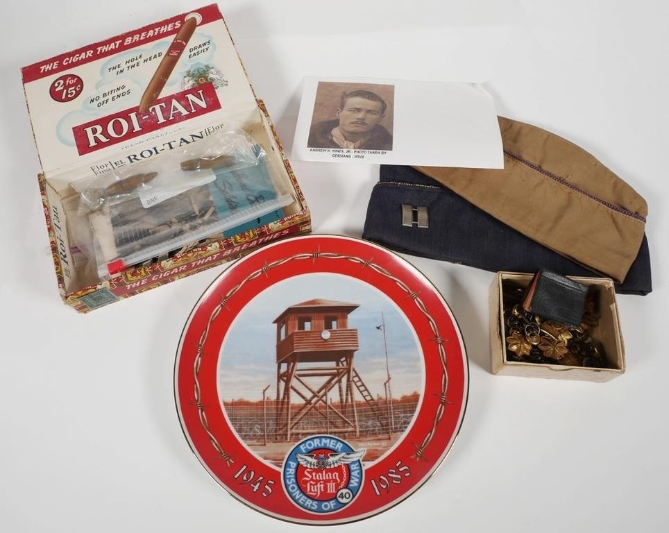 Appraisal: Collection of personal items from WWII POW Andrew Hines Andrew