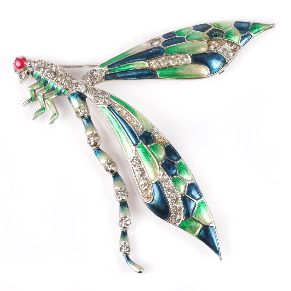 Appraisal: MB BOUCHER HARD TO FIND METALLIC BLUE AND GREEN ENAMEL