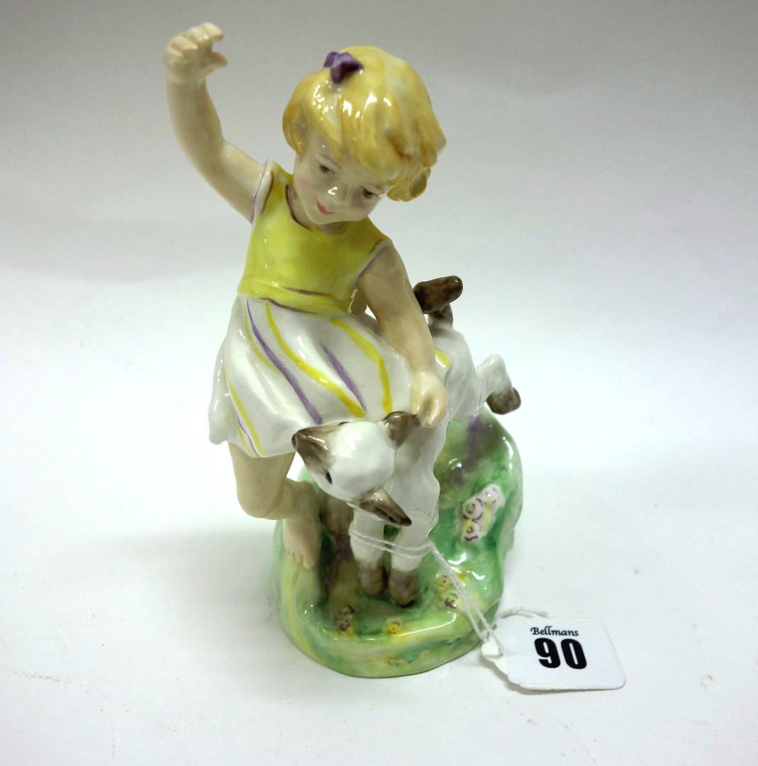 Appraisal: A Royal Worcester porcelain figure 'April'