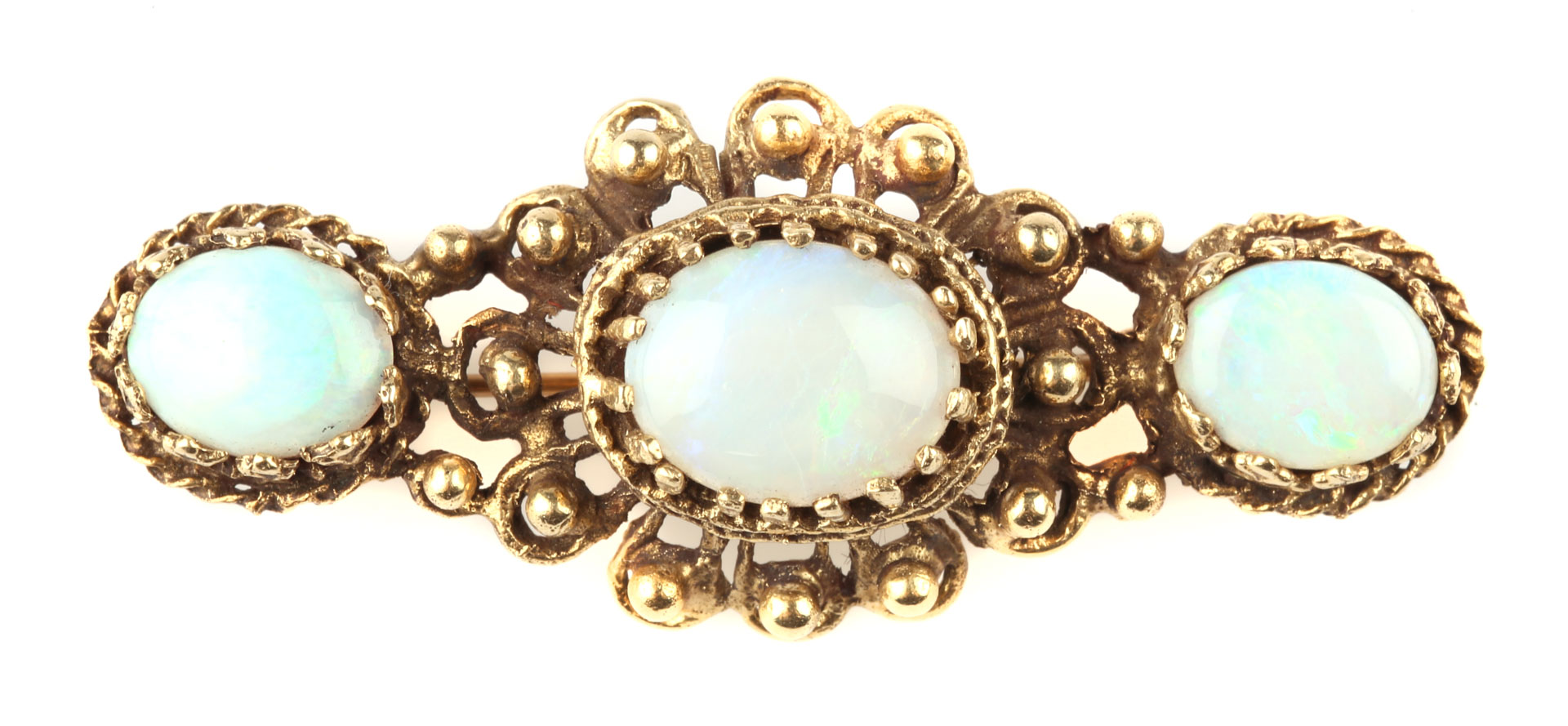 Appraisal: A Victorian Opal Brooch K pin with three oval shaped