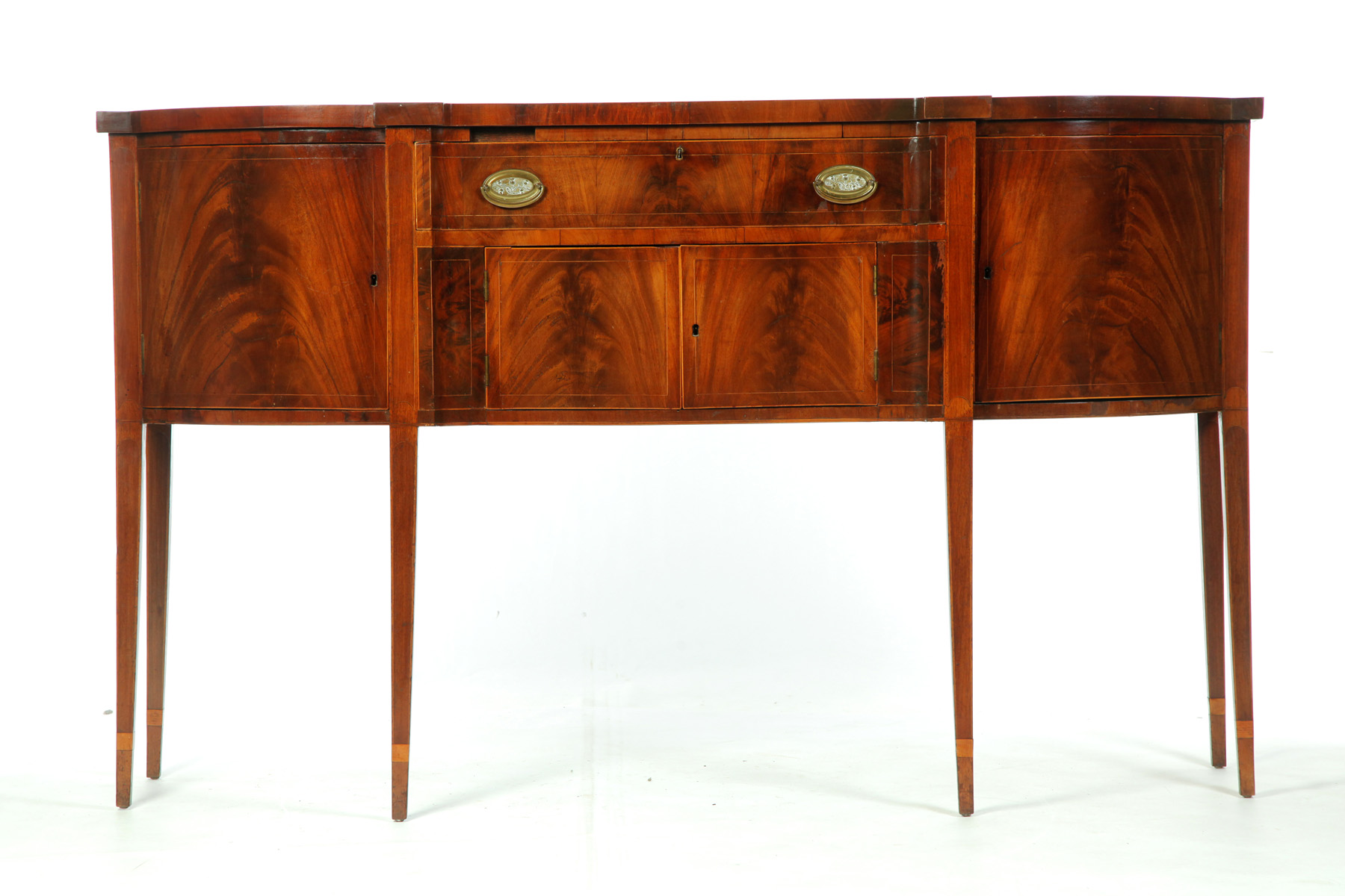 Appraisal: HEPPLEWHITE D FRONT SIDEBOARD American st quarter- th century mahogany