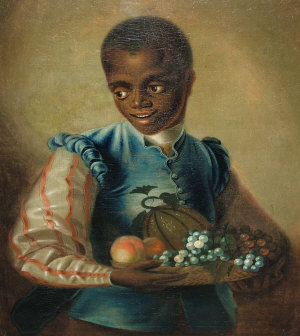 Appraisal: European School th century- Portrait of a Blackamoor traditionally held