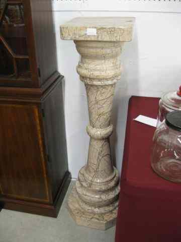 Appraisal: Pair of Marble Pedestals soft pink with overall graining cultured