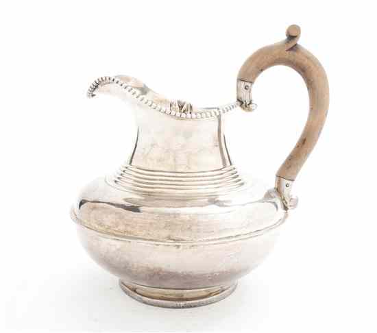 Appraisal: A George III Silver Pitcher John Angell III London of