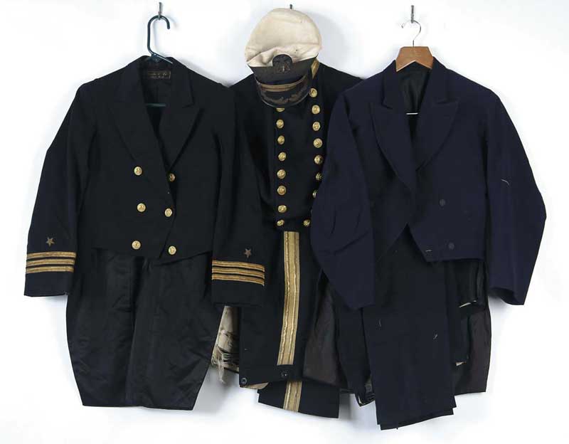 Appraisal: LOT OF NAVAL COMMANDER UNIFORMS Lot consists of a cap