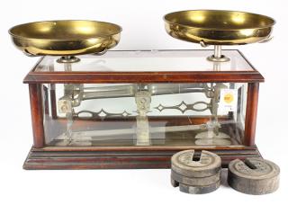 Appraisal: lot of Continental cased balance scale lot of Continental cased