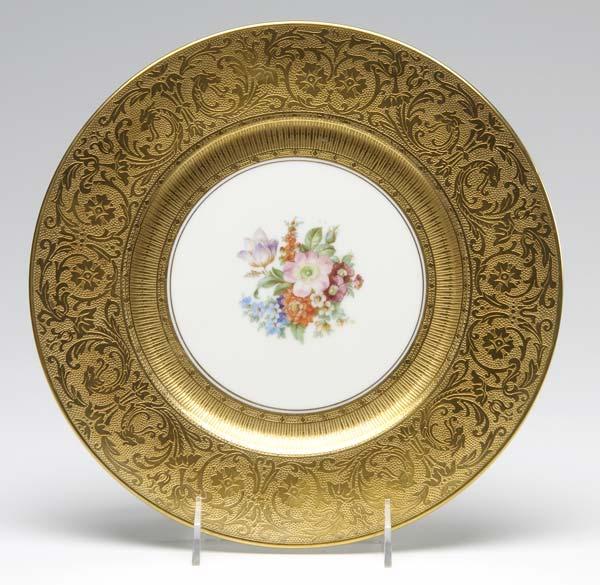 Appraisal: CAULDON LIMITED SERVICE PLATES Set of eighteen with transfer floral