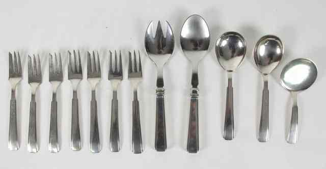 Appraisal: A quantity of Danish silver flatware mark of assay master