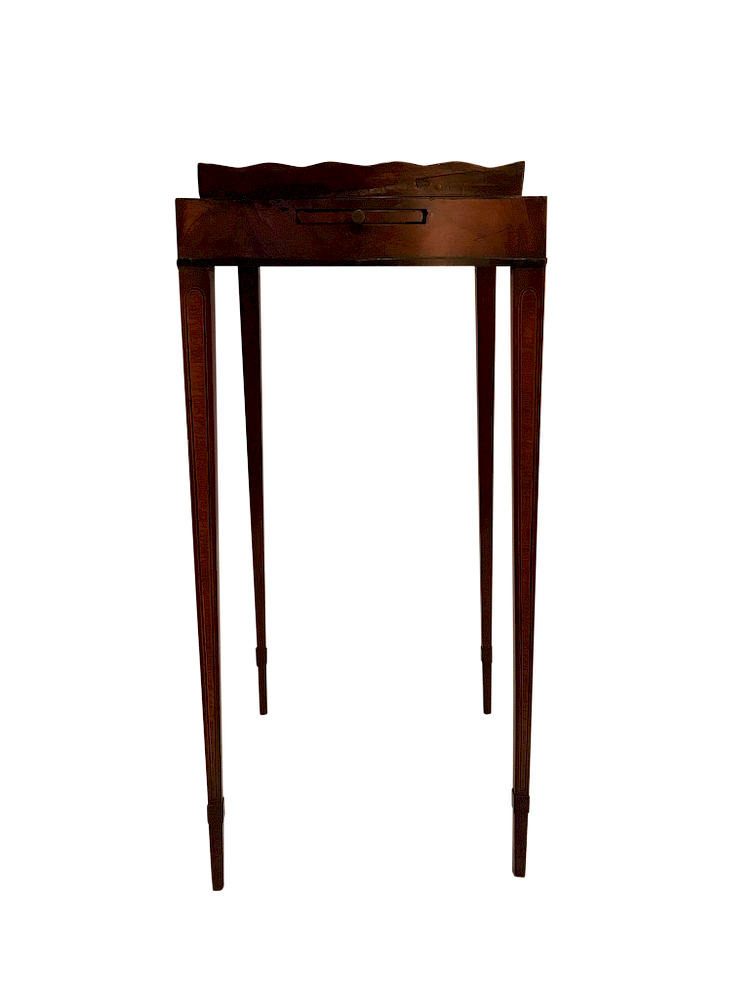 Appraisal: Chippendale Galleried Table Chippendale Galleried Side Table Chippendale galleried side