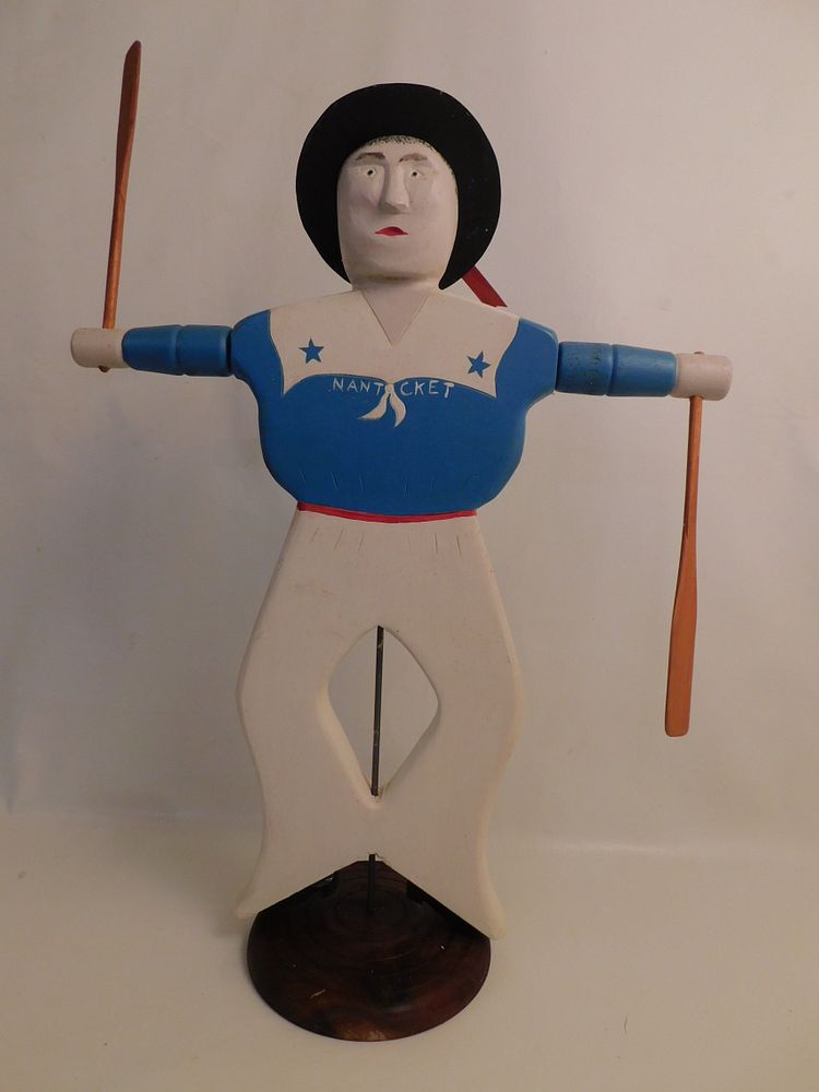 Appraisal: WOOD SAILOR WHIRLIGIG BY OTTISON Vintage carved and painted wood