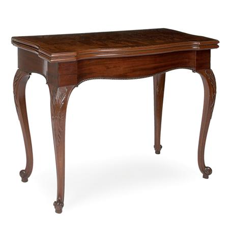 Appraisal: George III Mahogany Fold-Over Game Table Estimate -