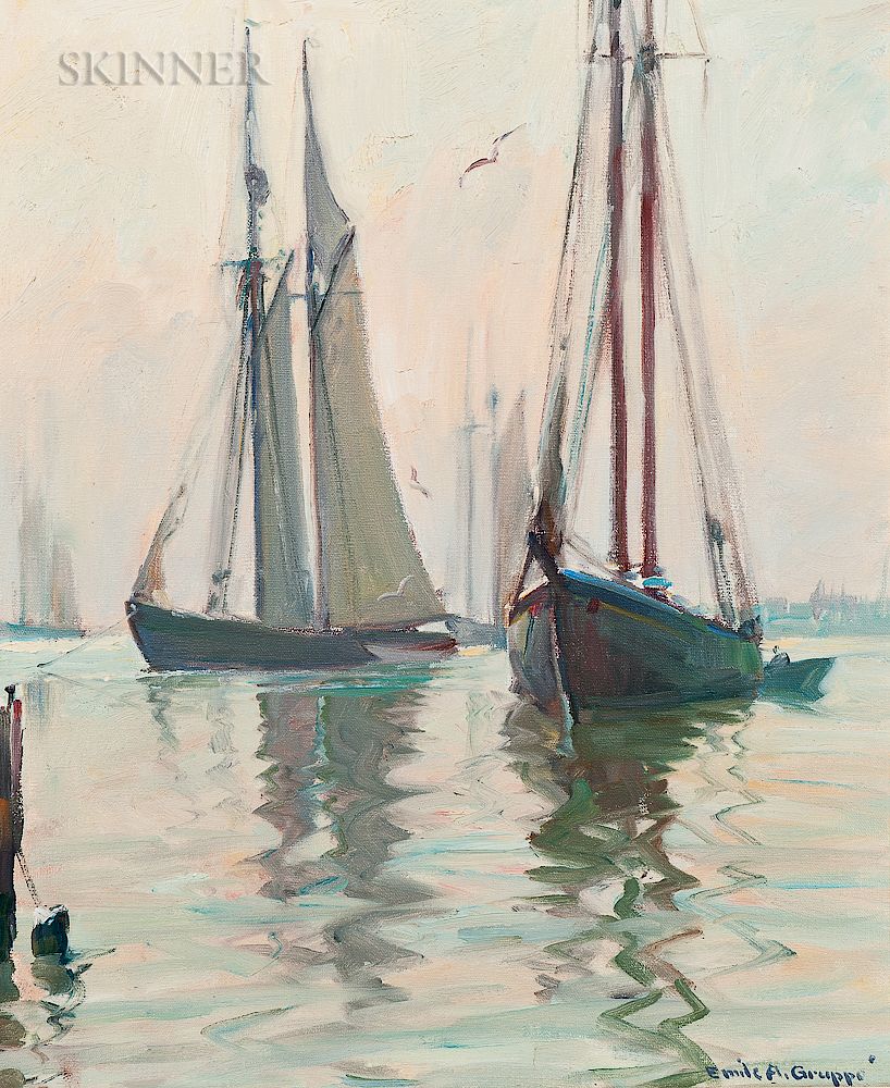 Appraisal: Emile Albert Grupp American - Drying Sails Emile Albert Grupp