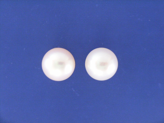 Appraisal: A pair of ct gold cultured pearl stud earrings