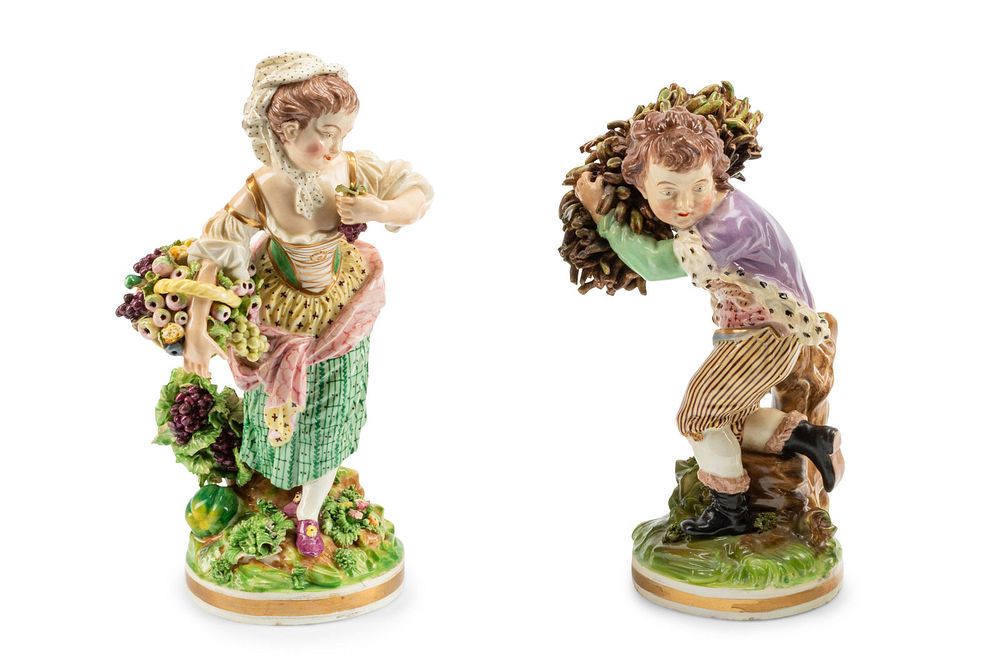 Appraisal: A Pair of Continental Porcelain Figures A Pair of Continental