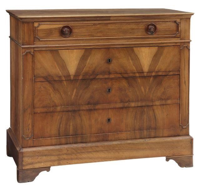 Appraisal: French Louis Philippe period walnut commode mid th c having