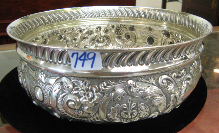 Appraisal: ENGLISH STERLING HALLMARKED ROUND BOWL - D London - hallmarked