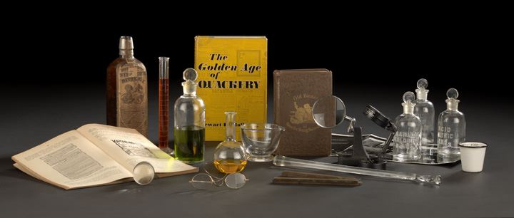 Appraisal: Nineteen-Piece Group of Laboratory Equipment and Books late th and