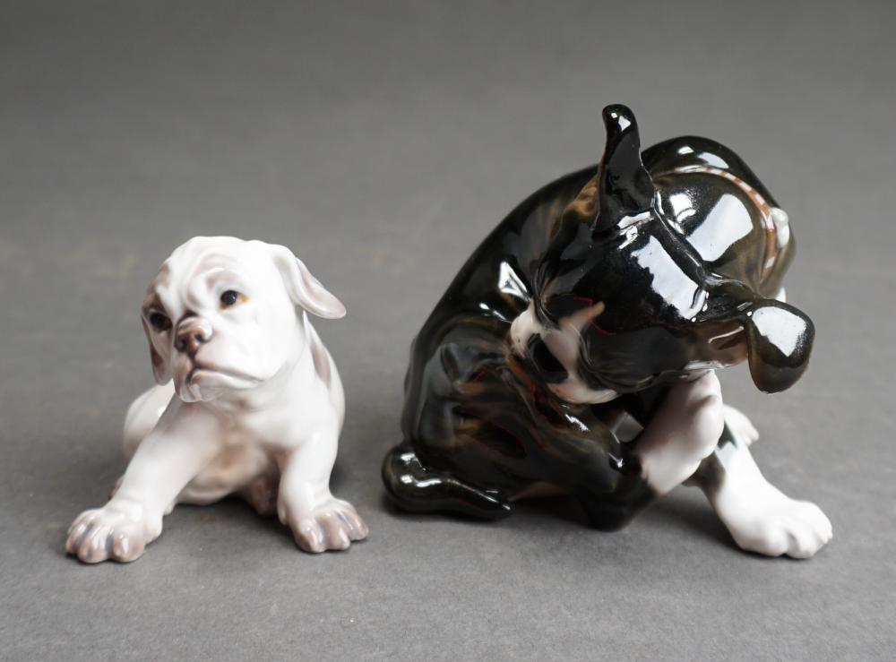 Appraisal: Meissen Figure of Terrier and Danish Porcelain Figure of a