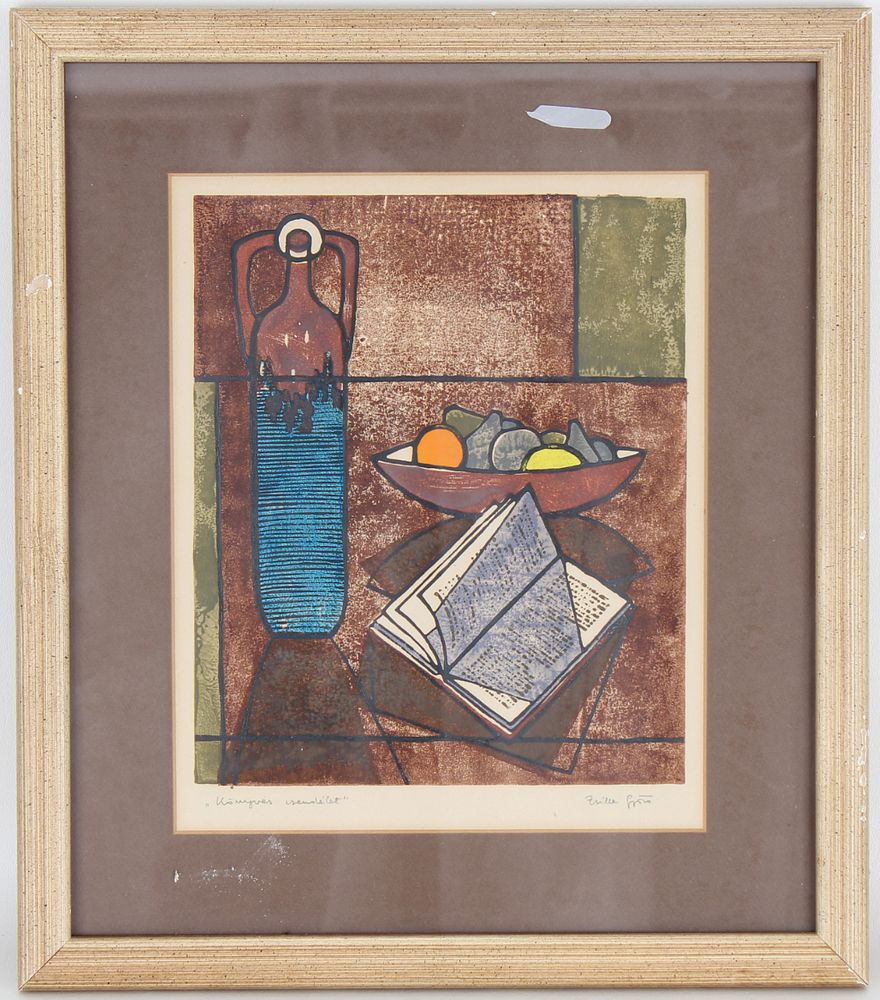 Appraisal: th C Cubist Still Life Painting Signed th C Cubist