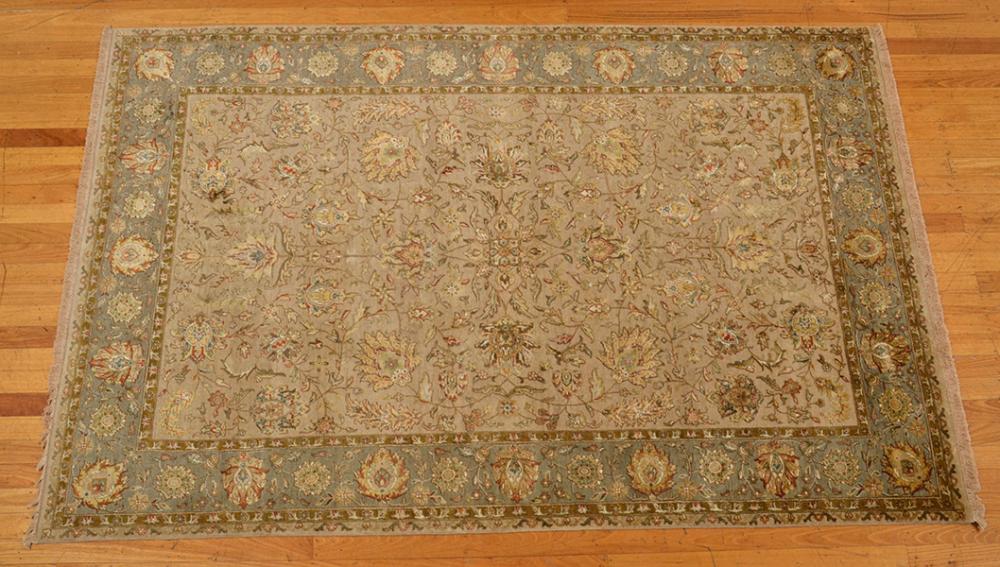 Appraisal: FINE AMRITSAR TABRIZ Wool silk inlays Fine Indian weave of