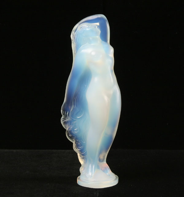 Appraisal: Sabino French opalescent art glass nude female figure Signed in