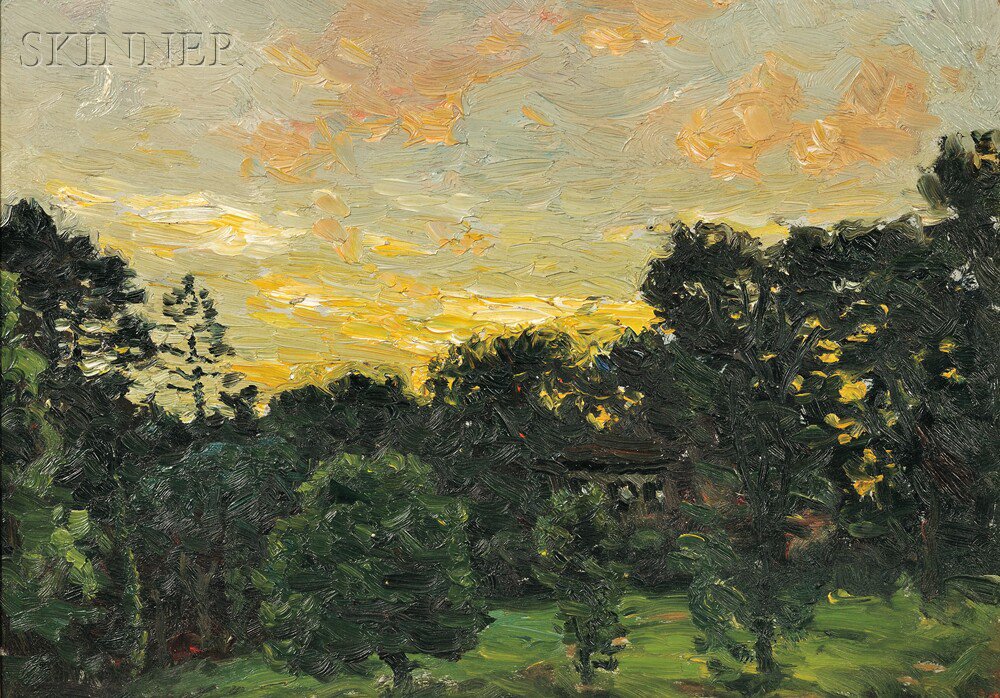 Appraisal: John Joseph Enneking American - Sunset Study Faint signature l