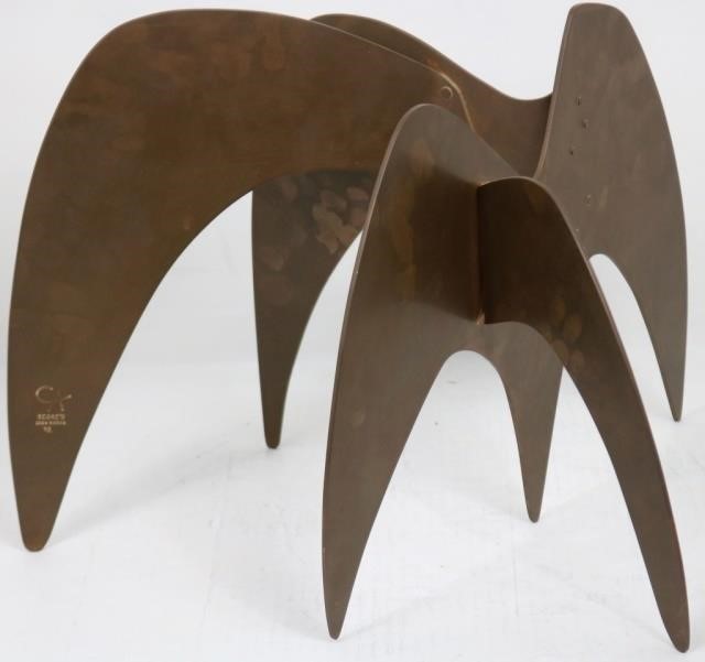 Appraisal: ALEXANDER CALDER - BRONZE COPPERSCULPTURE TITLED GRAZING ELEPHANTS GIVEN TO