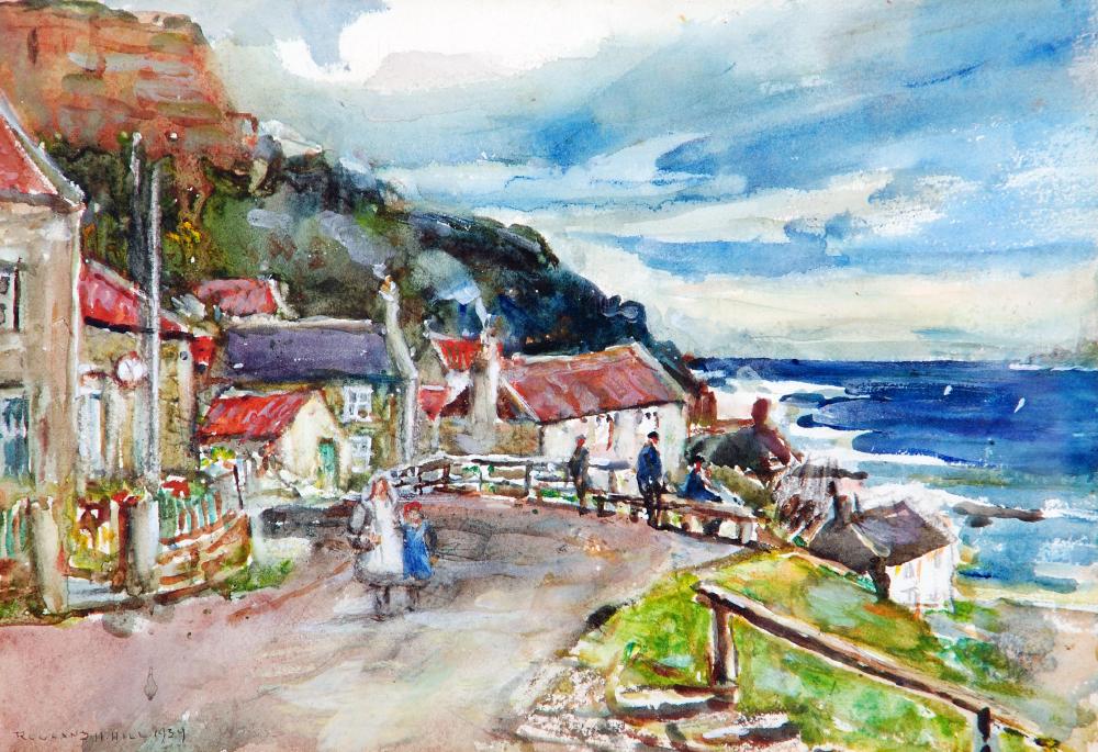 Appraisal: ROWLAND HENRY HILL - View of Runswick Bay watercolour and