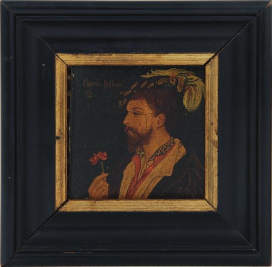 Appraisal: Portrait miniature after Hans Holbein the Younger German Swiss c