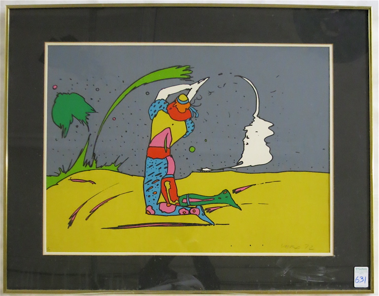 Appraisal: PETER MAX SERIGRAPH American German born Praying to the Wind