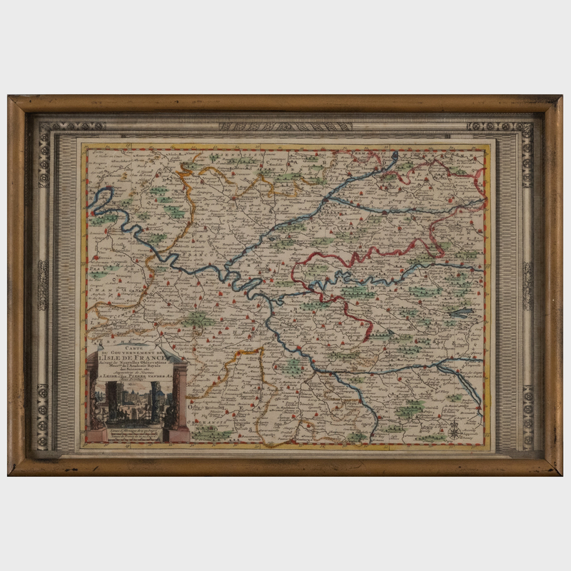 Appraisal: Carte du Gouvernement de L'Isle de France Engraved map with