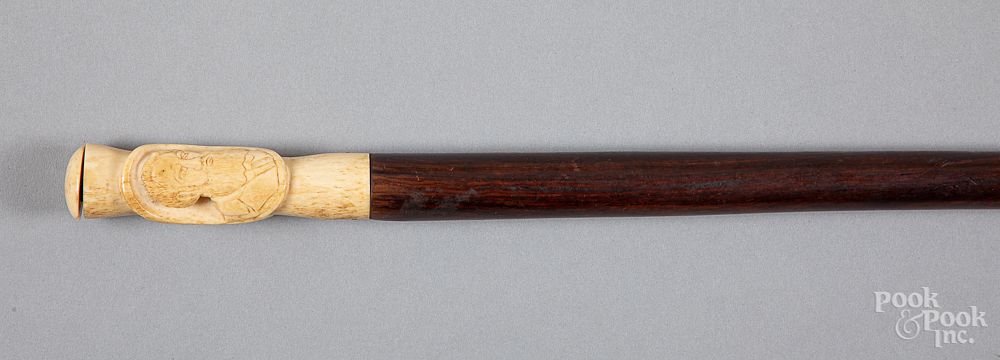 Appraisal: Rosewood cane late th c Rosewood cane late th c