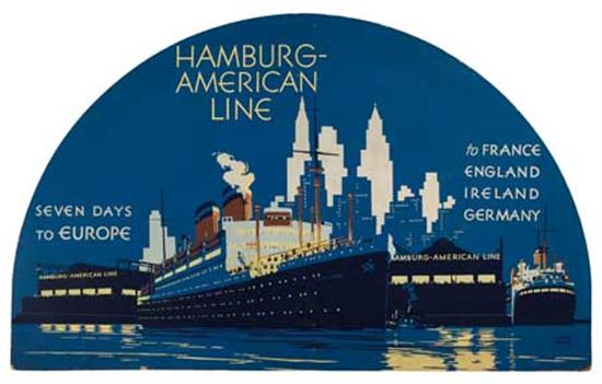 Appraisal: HAMBURG-AMERICAN LINE New York Hamburg-American Line Seven Days to Europe