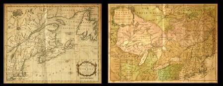 Appraisal: TWO HAND-COLORED MAPS An accurate map of Canada by R