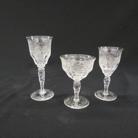 Appraisal: pcs Hawkes or Sinclaire Cut Crystal Stemware a superb example