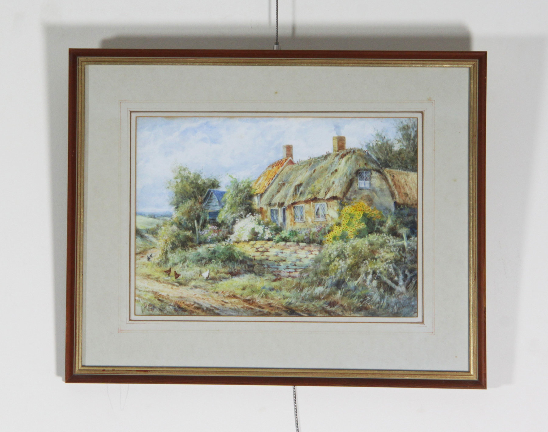 Appraisal: John Sylvester Stannard Thatched Cottage signed watercolour cm x cm