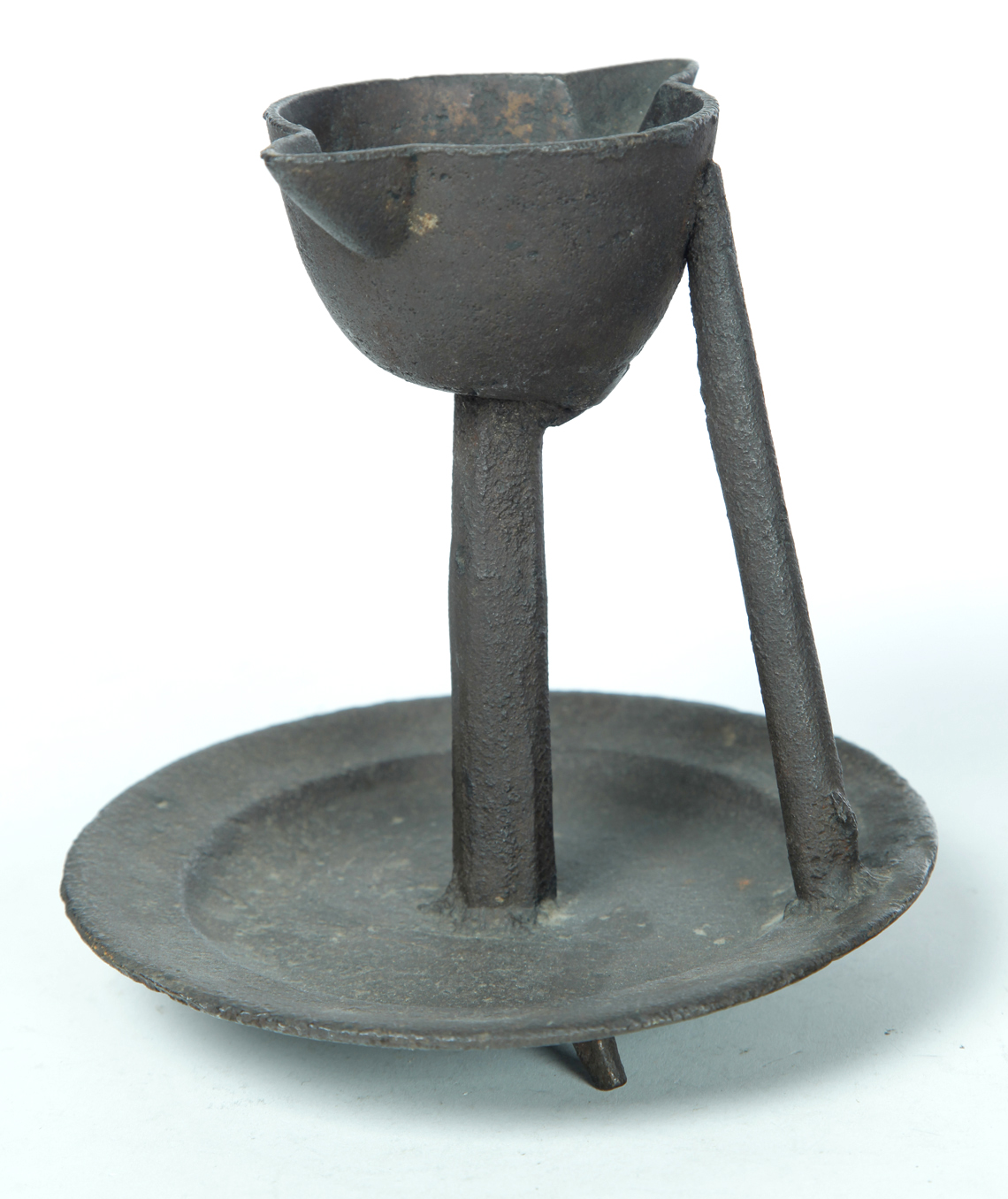 Appraisal: CAST IRON GREASE LAMP Made by the Marble Furnace Adams